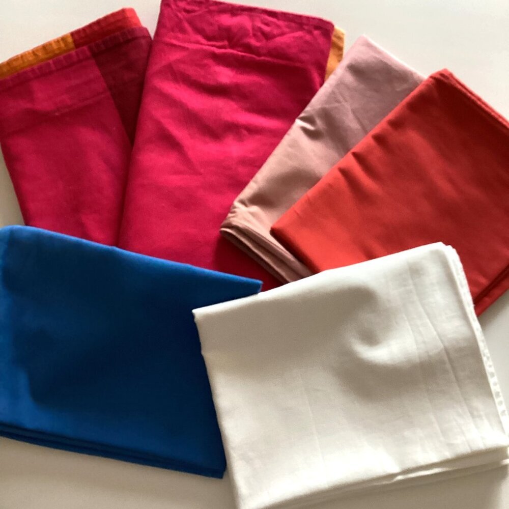 A Bundle of 6 Pillowcases Bedding Sewing Quilting Crafting Fabric Material